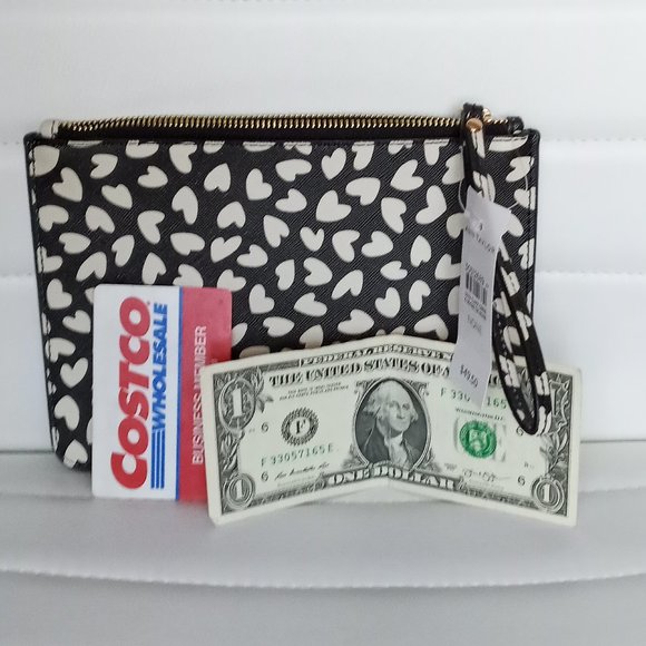 Ann Taylor Heart Animal Print Zip Wristlet Pouch - Picture 7 of 8